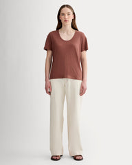 The Air Scoop-Neck Tee | Cedarwood