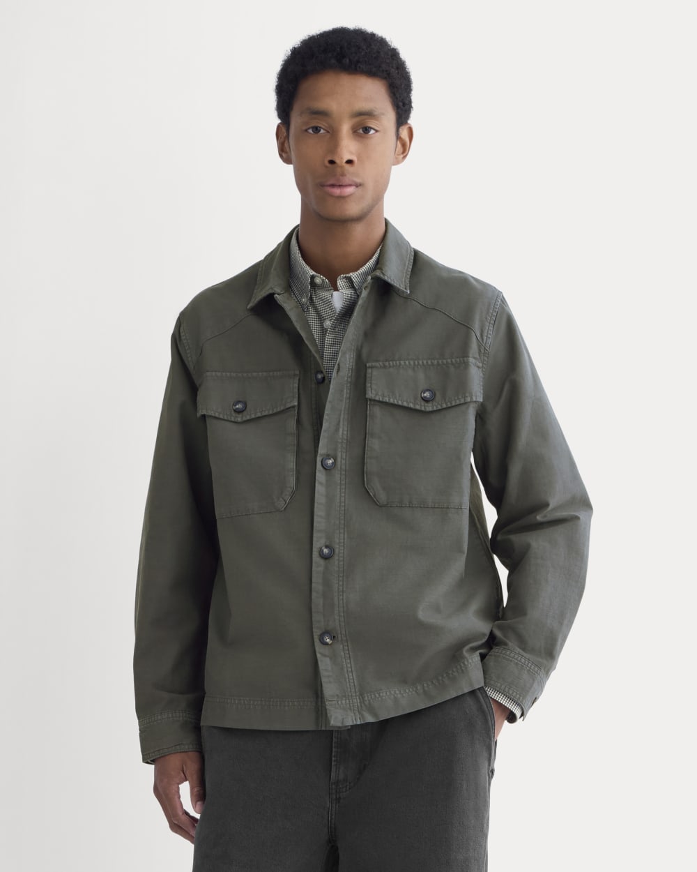 Utility Shirt Jacket | Washed Black