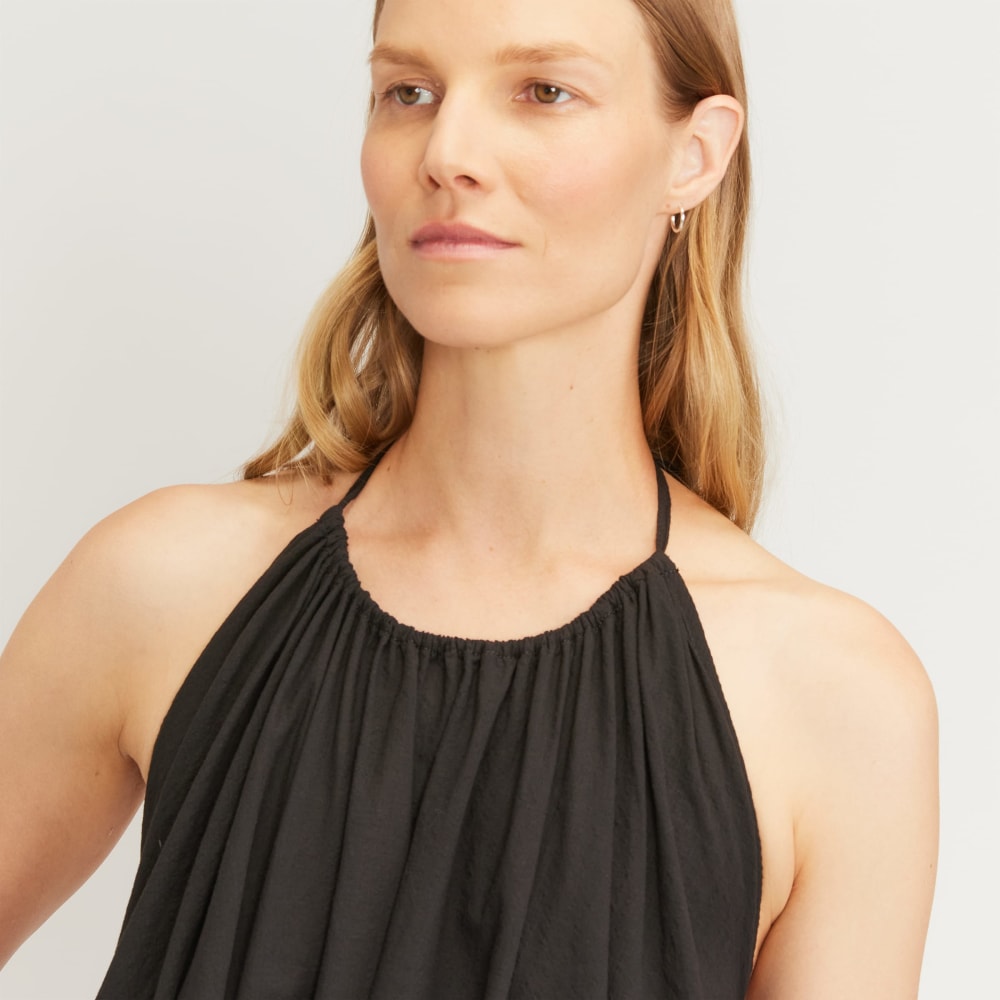The Tie-Back Halter Dress | Black