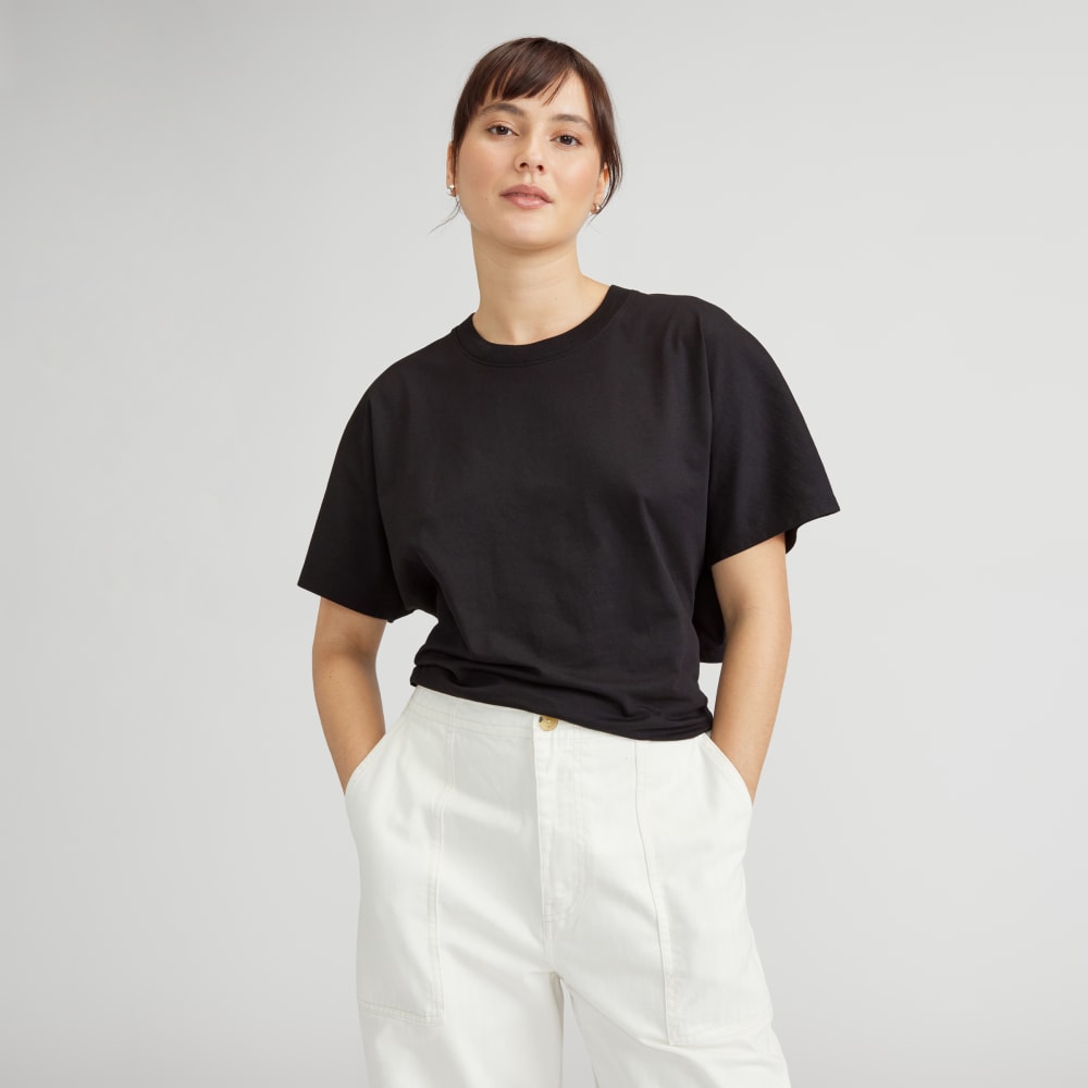 The Organic Cotton Tie Back Tee | Black