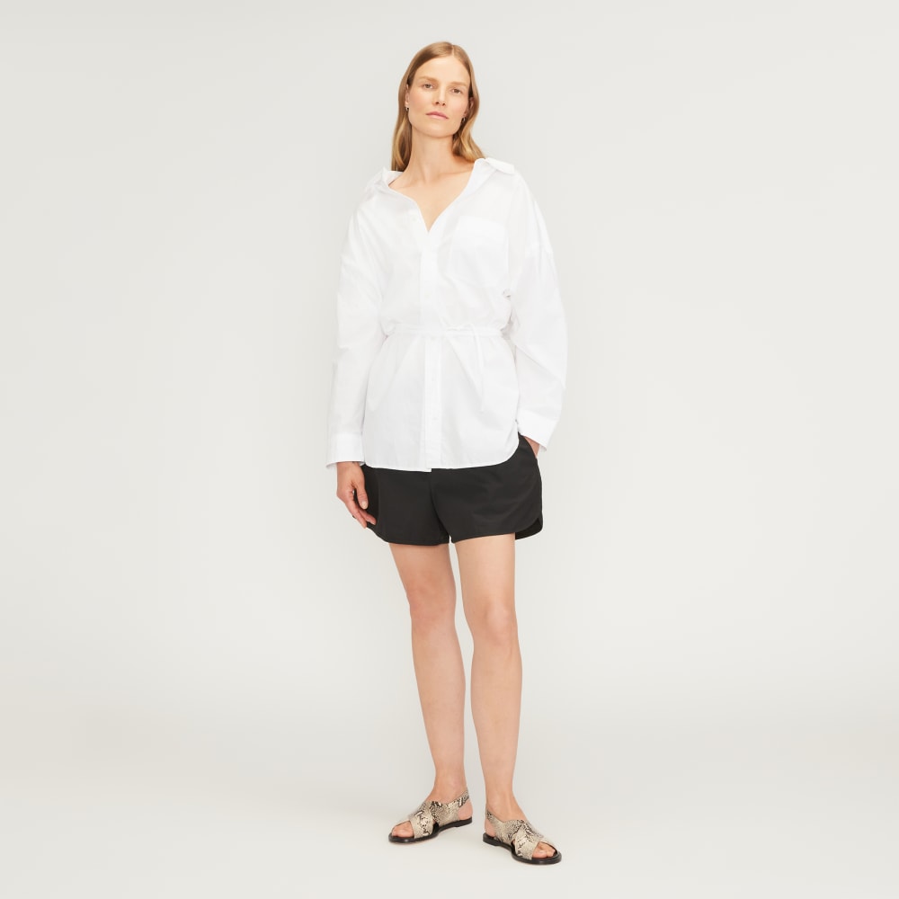 The Poplin Tie Back Shirt | White