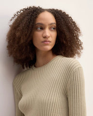 The Cotton Rib Crew | Trench Coat Khaki