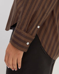 The Must-Have Shirt in Silky Cotton | Cocoa / Black