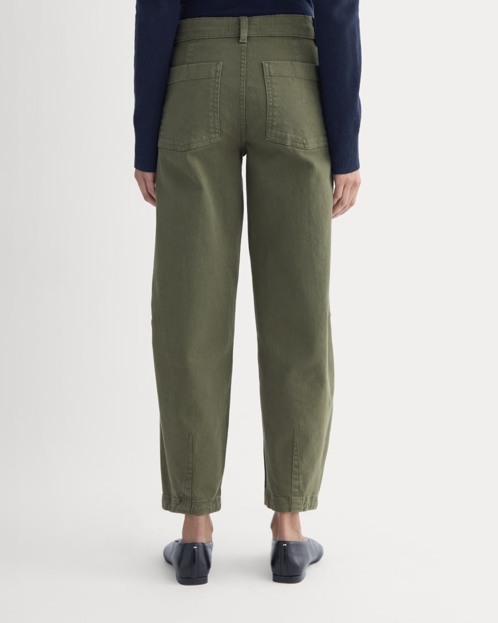 Twisted Seam Barrel Pant | Olive Night