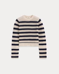Open Knit Long-Sleeve Crew in Everyday Cotton | Imperial Blue