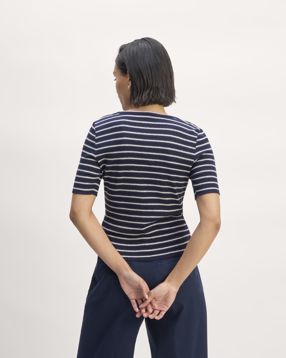 The Vintage Rib Henley | Navy / Bone