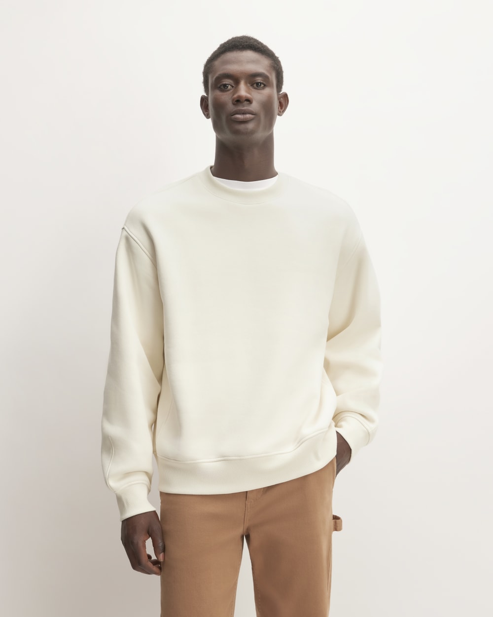 The ReTrack Crewneck Sweatshirt | Bone