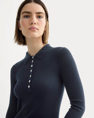 The Polo in Ultrasoft Merino | Navy