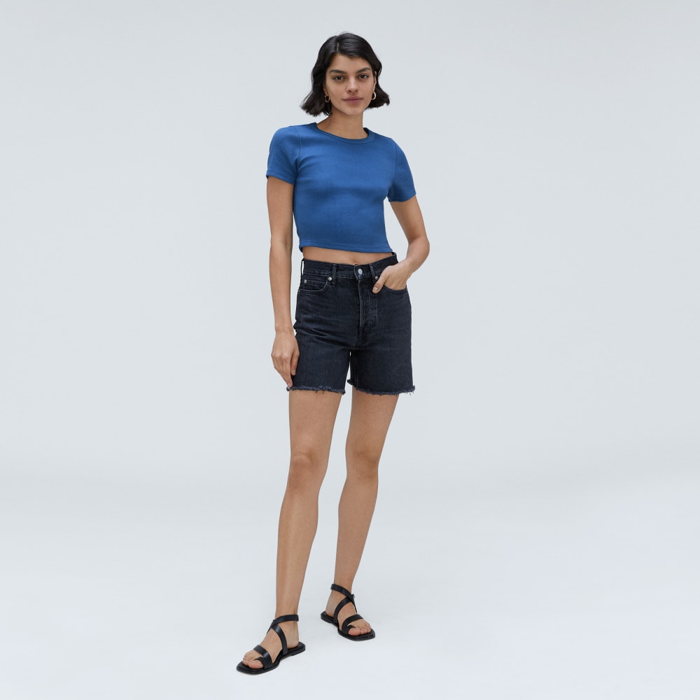 The '90s Rib Tee | Deep Blue