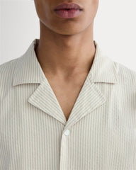 The Seersucker Resort Shirt | Trench Coat Khaki / Natural