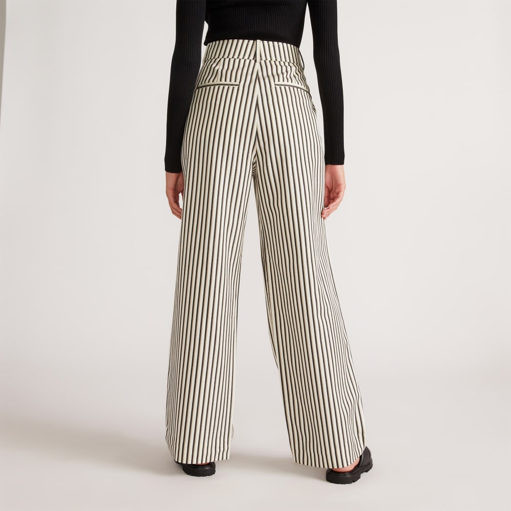 The Draper Pleated Pant in Buttersmooth | Ombre Stripe | 32" Inseam