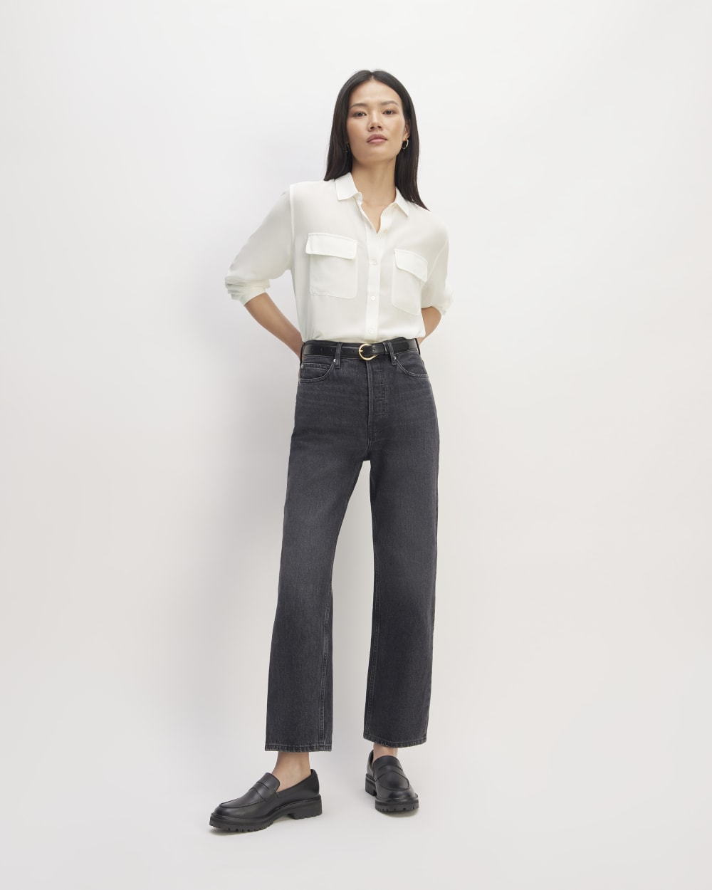 The Utility Shirt in Washable Silk | Off-White
