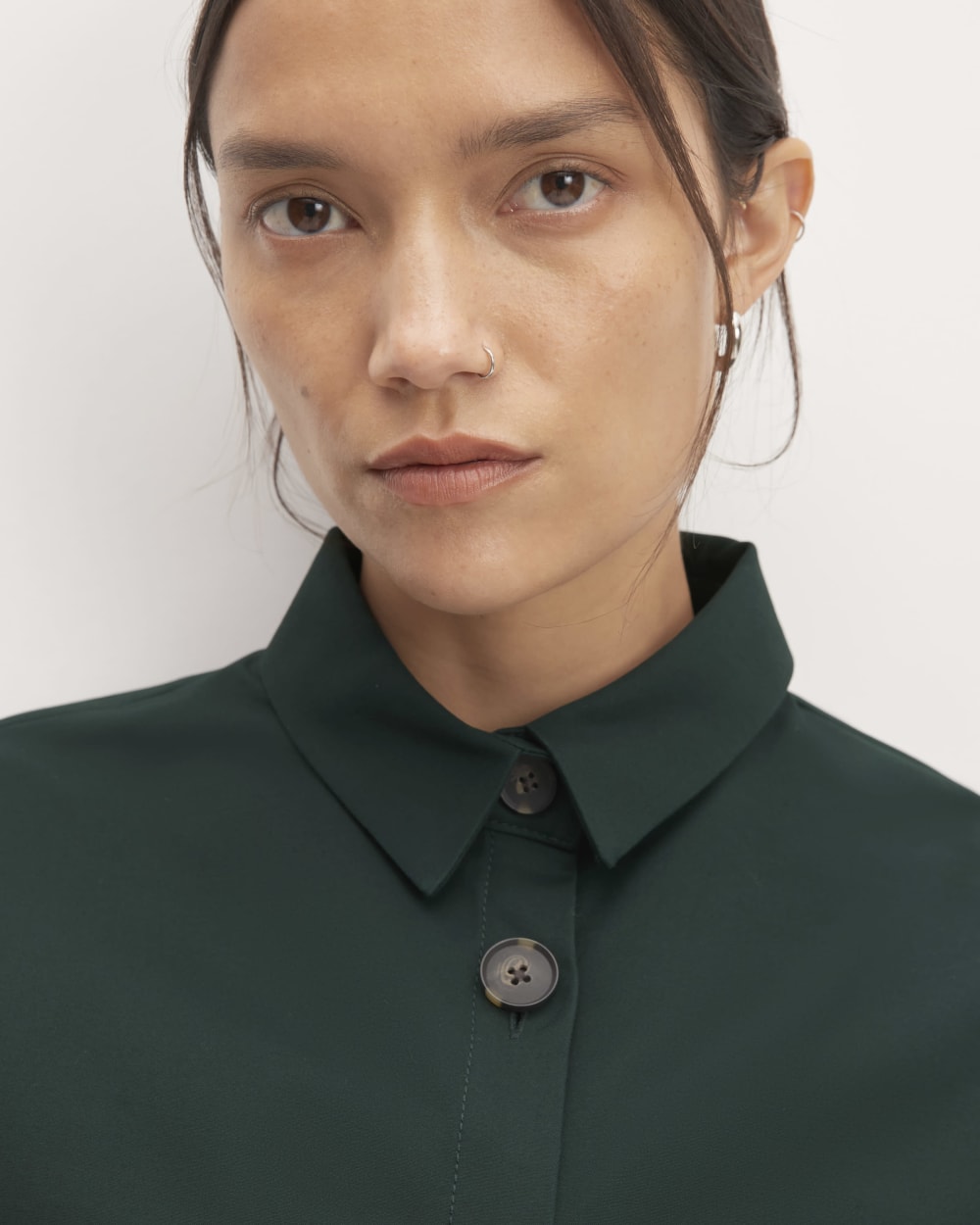 The Structured Cotton Cropped Shirt | Scarab