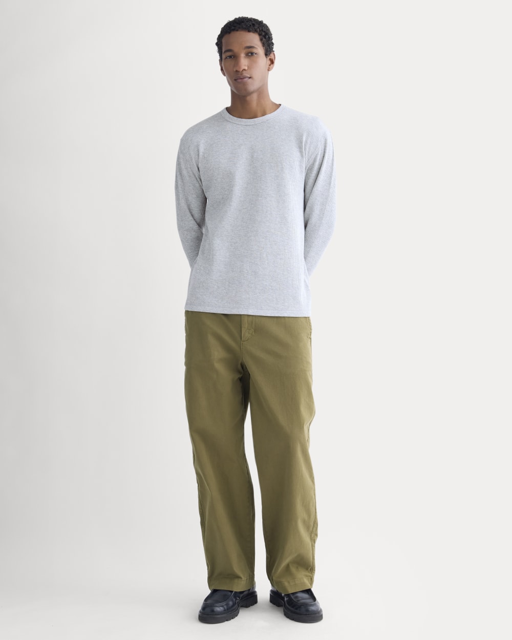 Thermal Crew in Cozy Waffle | Soft Heather Grey