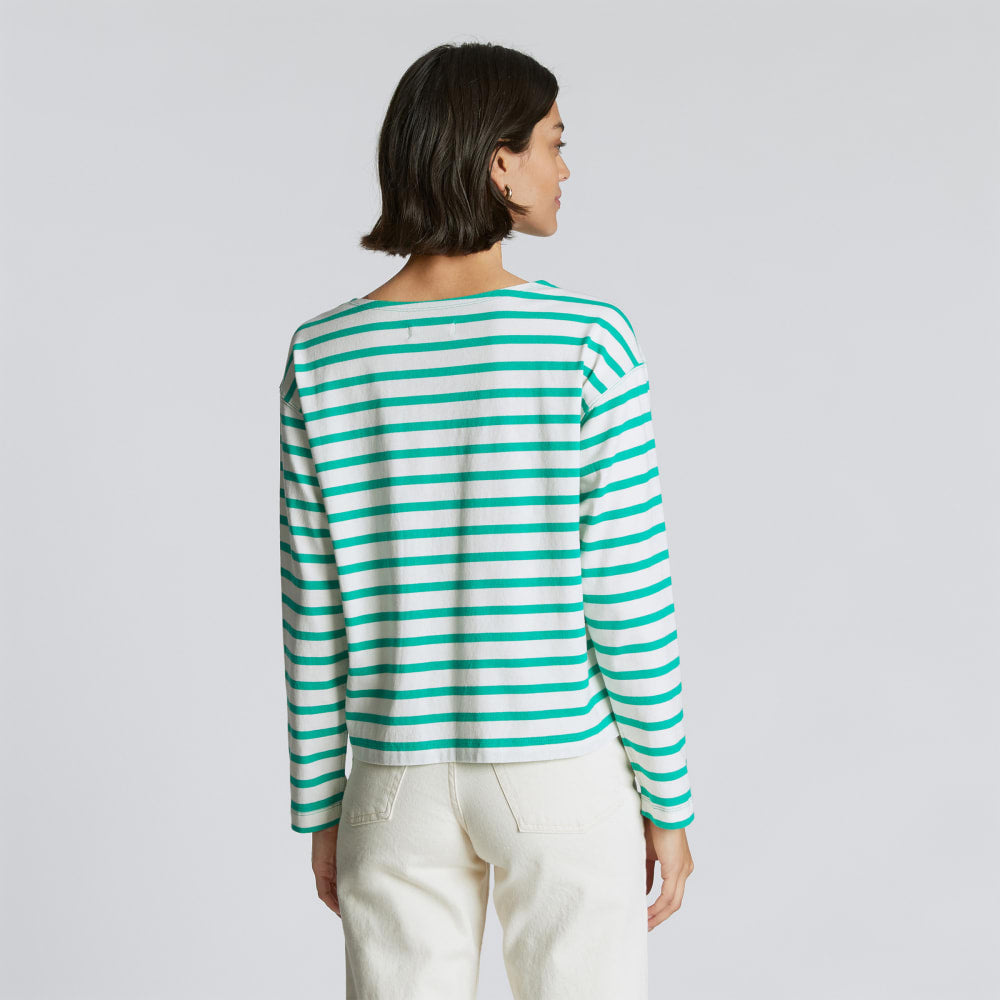 The Mariner Tee | Bright Jade / Canvas Tan