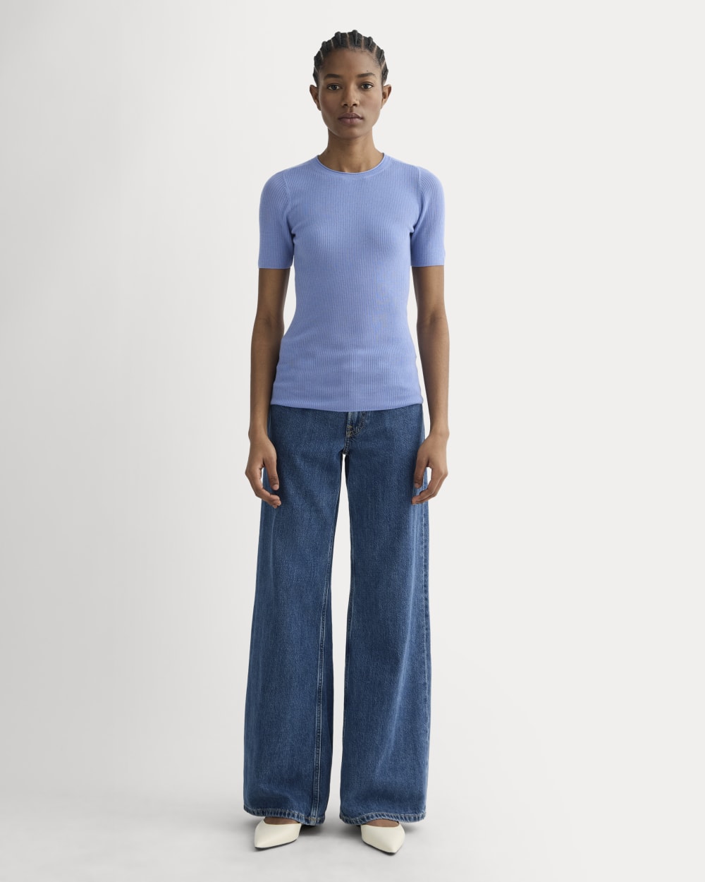 The Sweater Tee in Ultrasoft Merino | Bluebell