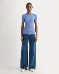 The Sweater Tee in Ultrasoft Merino | Bluebell