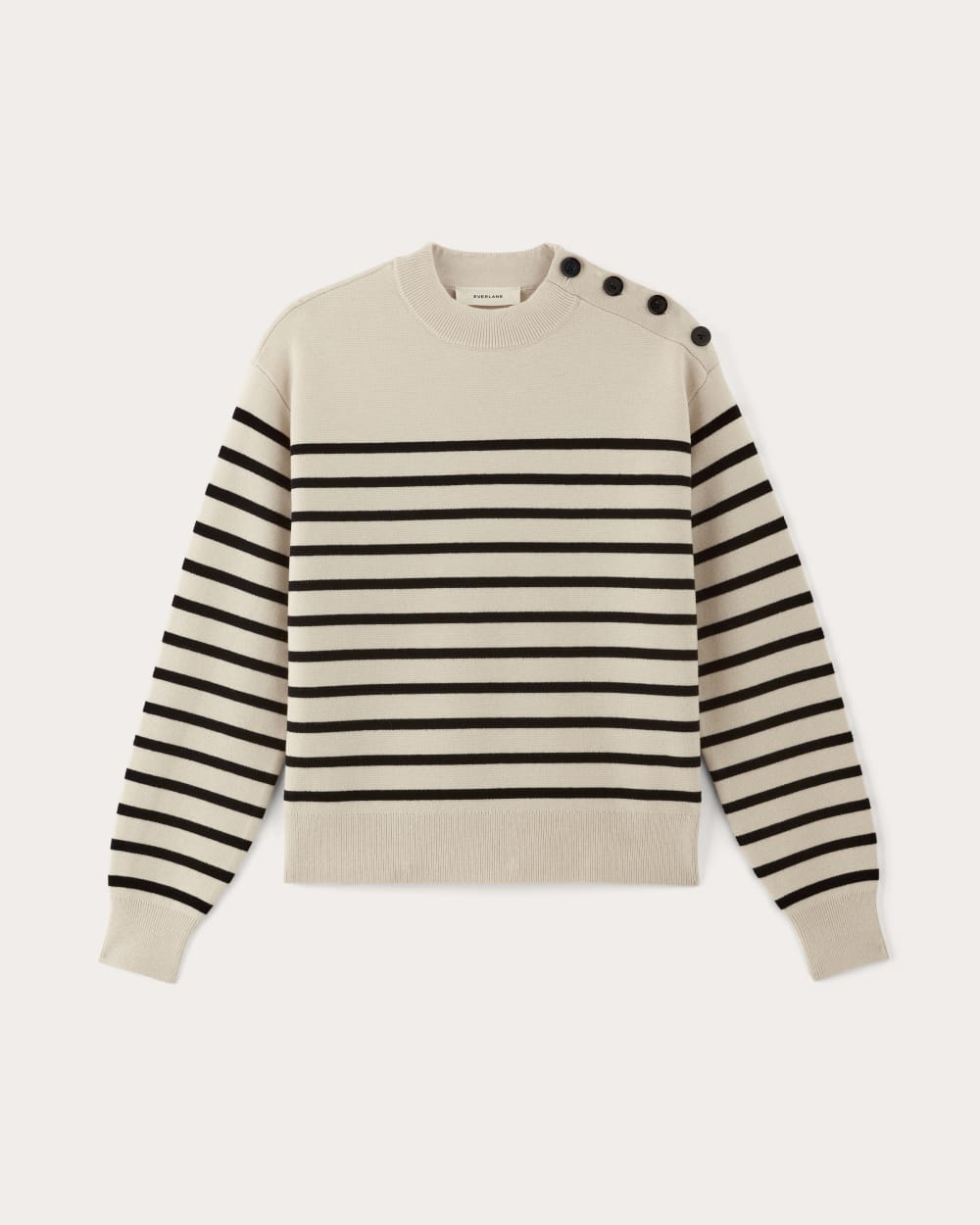 The Mariner Crew Sweater | Canvas / Black