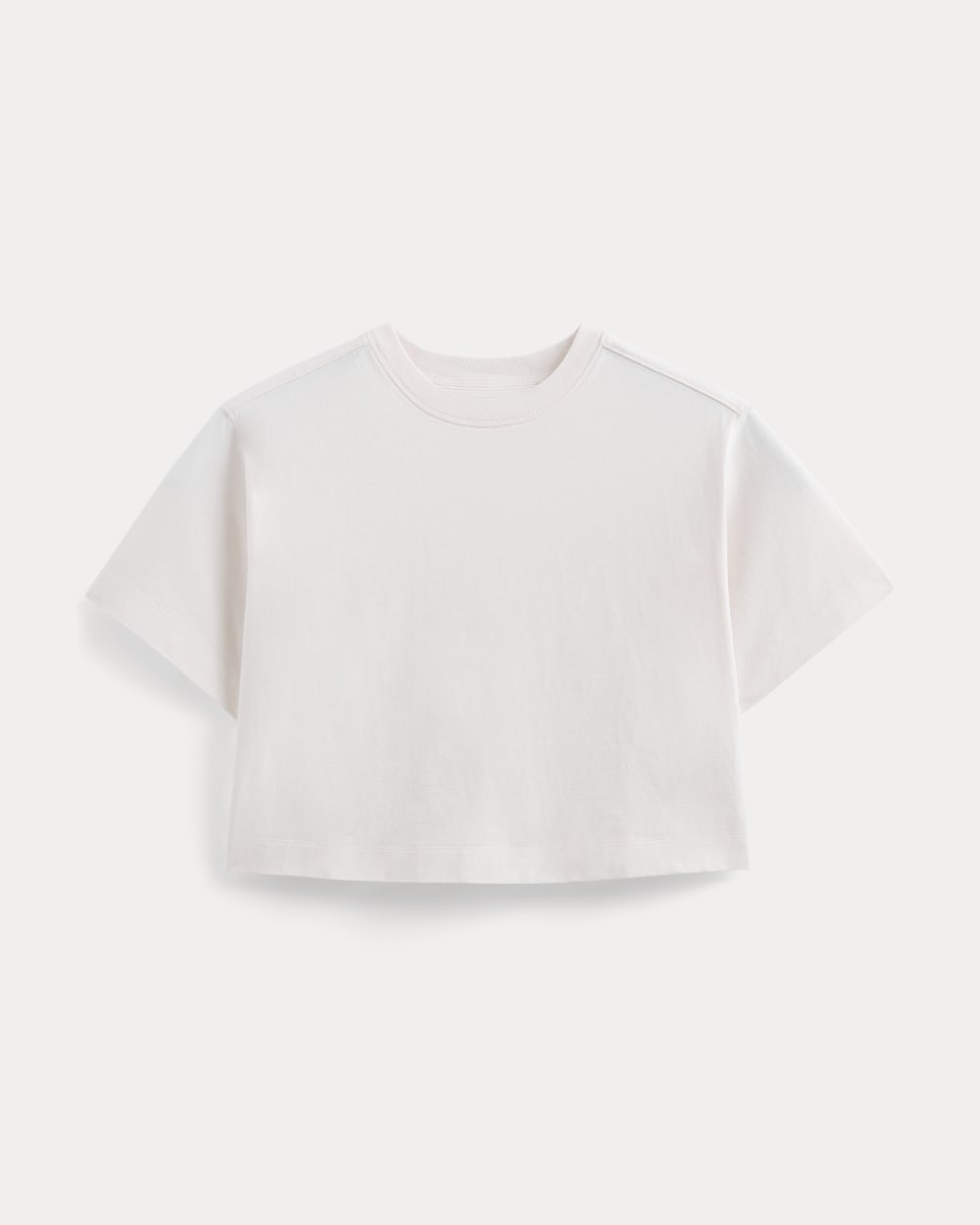 The Premium Weight Cropped Tee | Bone