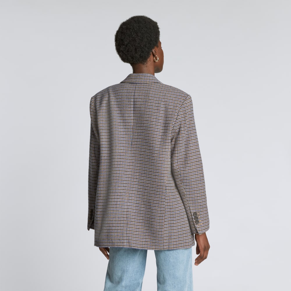 The ReWool® '80s Blazer | Blue / Brown Houndstooth