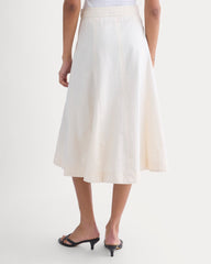 Seamed Midi Skirt | Bone