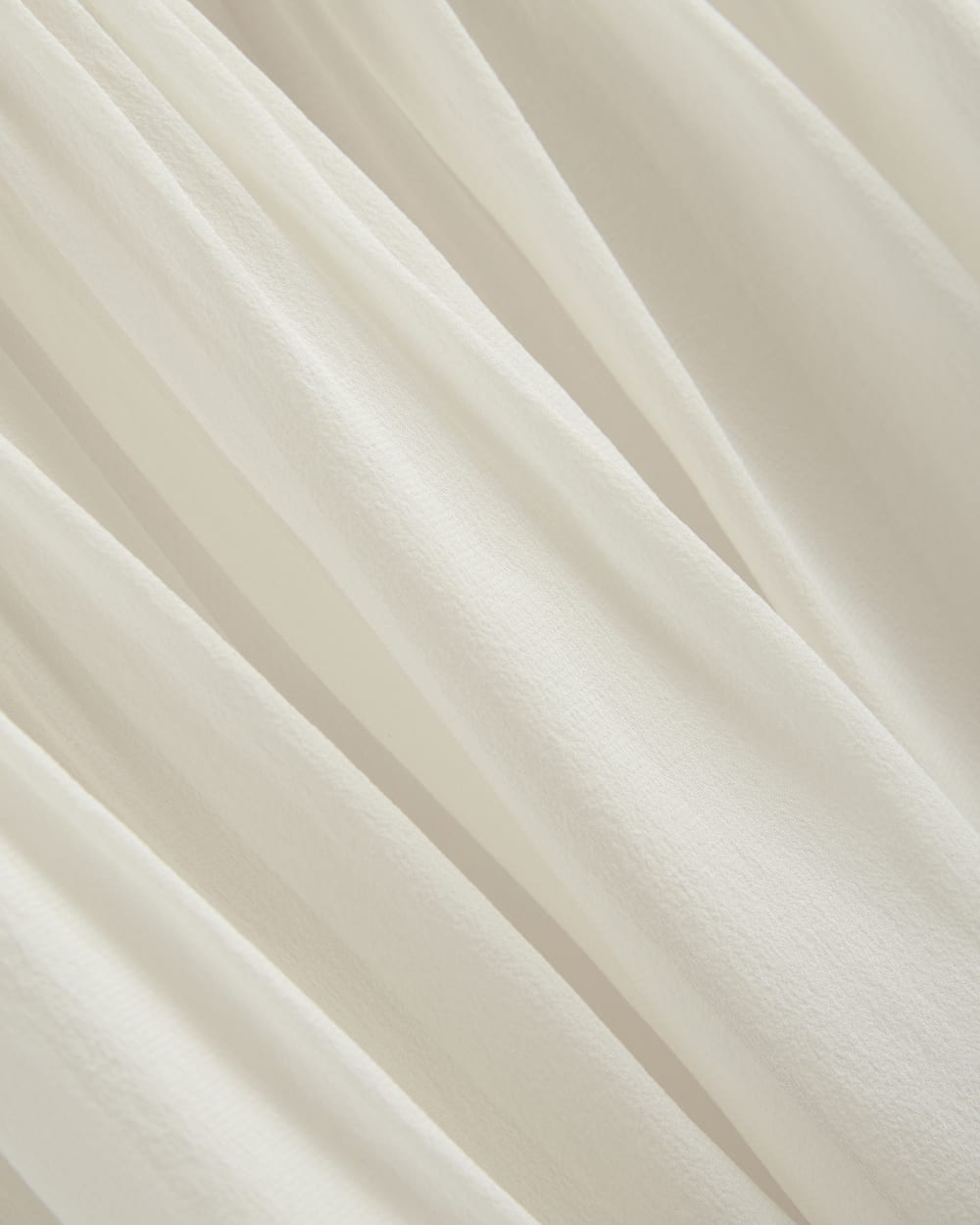 Twisted Pleat Tank in Silk Georgette | Bone