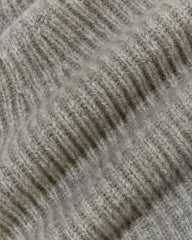The Cashmere Ribbed Beanie | Light Heather Grey