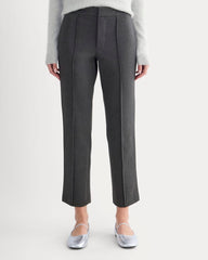 Slim Trouser in Ponte | Heathered Soot