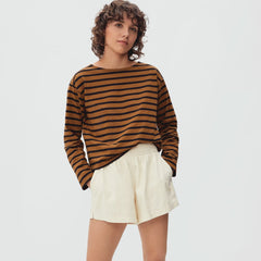 The Mariner Tee | Toasted Almond / Black