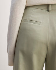 The Draper Pleated Pant in Buttersmooth | Seagrass | 32" Inseam
