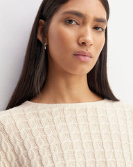The Cotton Merino Cable Crew | Canvas