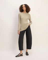 The Cotton Rib Crew | Trench Coat Khaki