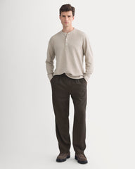 Thermal Henley in Cozy Waffle | Heathered Oatmeal