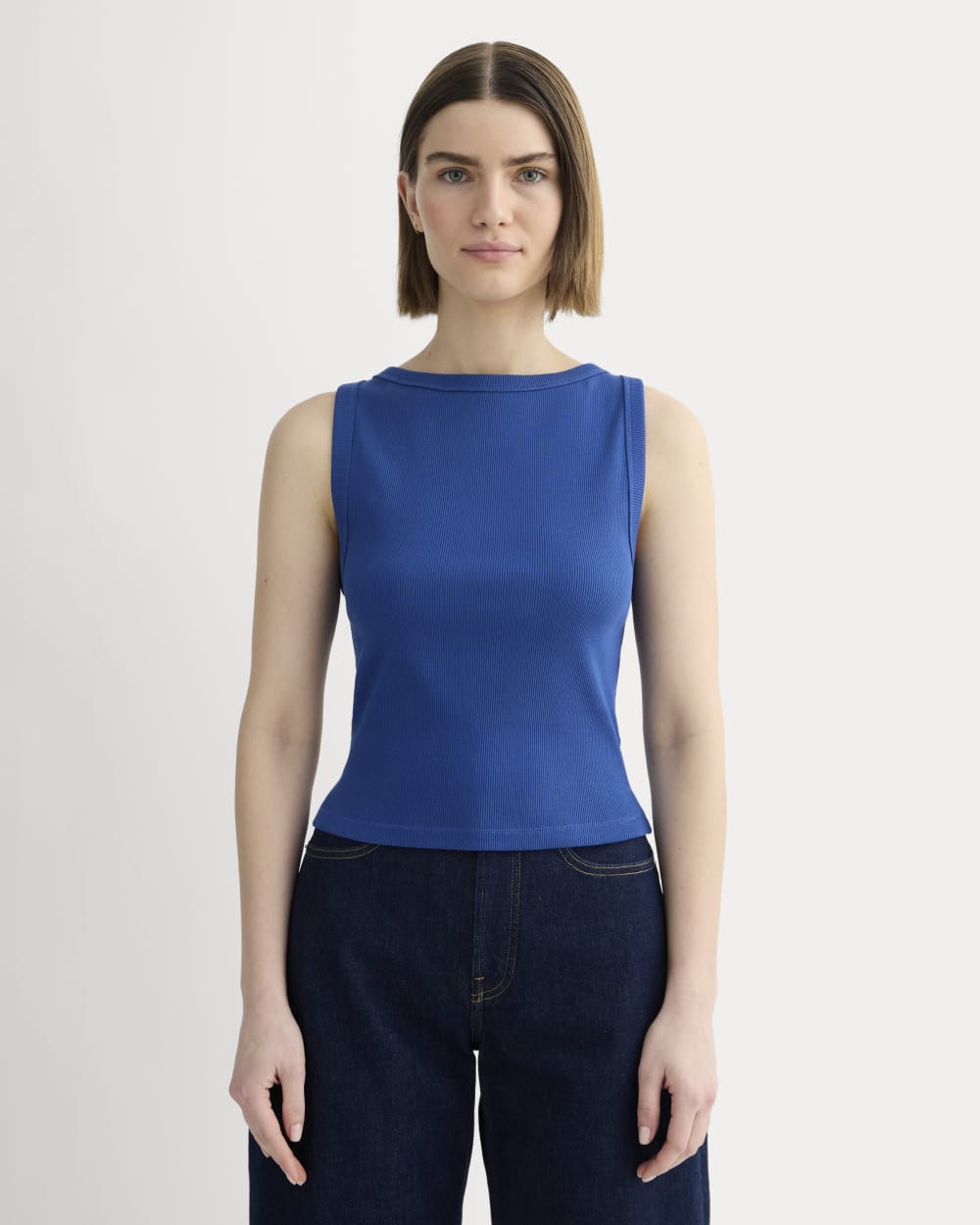 The Selfie Boatneck Tank | Bright Cobalt