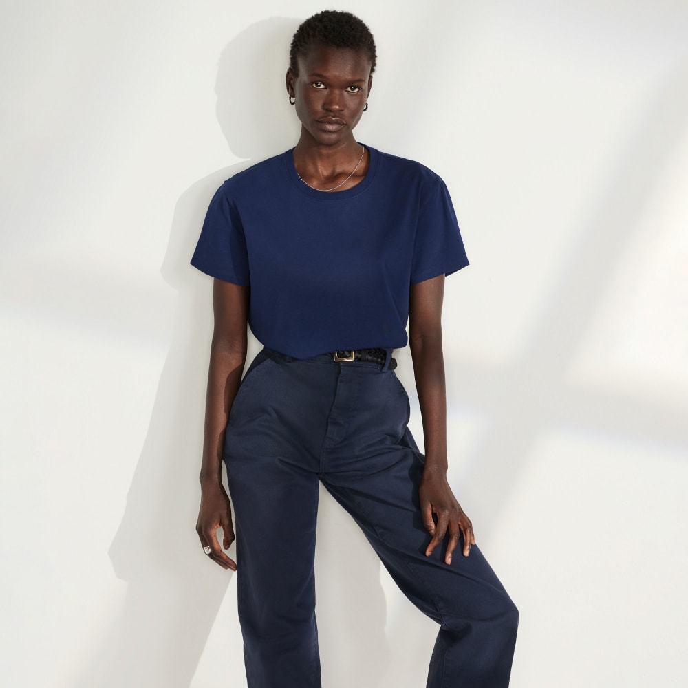 The Box-Cut Tee in Essential Cotton | Ocean Cavern | No Pocket