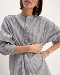 The Gauze Oversized Shirt | White / Black