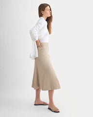 Seamed Midi Skirt | Trench Coat Khaki