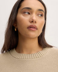 The Cotton Honeycomb Square Crew | Trench Coat Khaki