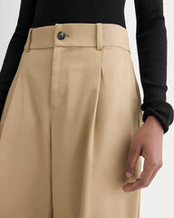 Wide-Leg Trouser in Buttersmooth | Ash Brown | 30" Inseam