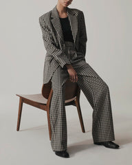 The Draper Pleated Pant in Buttersmooth | Khaki / Black | 32" Inseam
