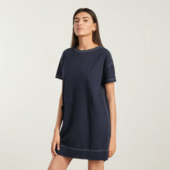 The Oversized Mariner Dress |  Navy / White