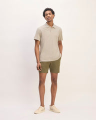 The Premium Weight Short-Sleeve Polo | Heather Oatmeal