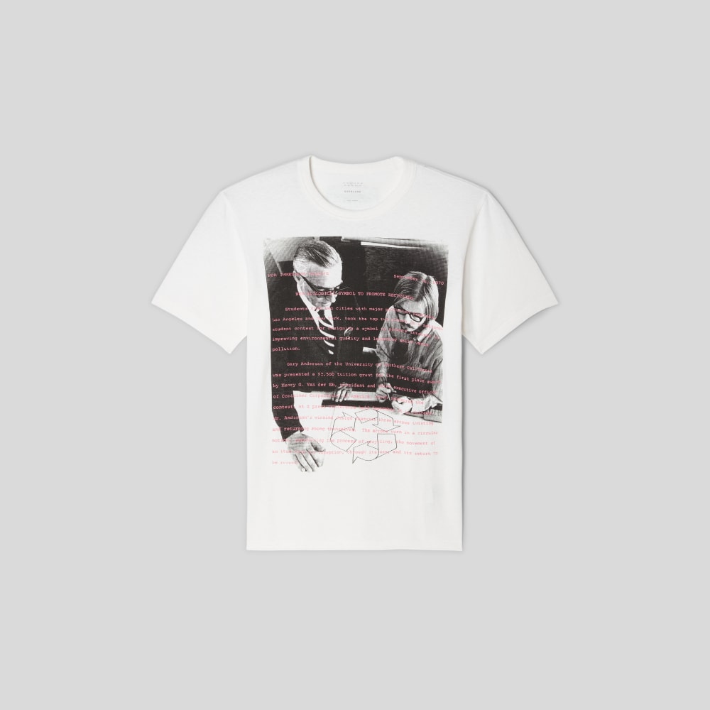 The Everyone Recycled Graphic Tee | White / Carnation Pink Multi