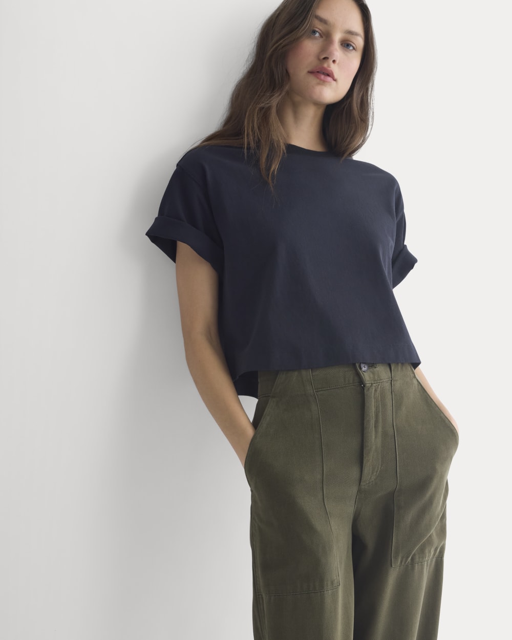 Patch Pocket Ballon Pant in Buttersoft | Olive Night