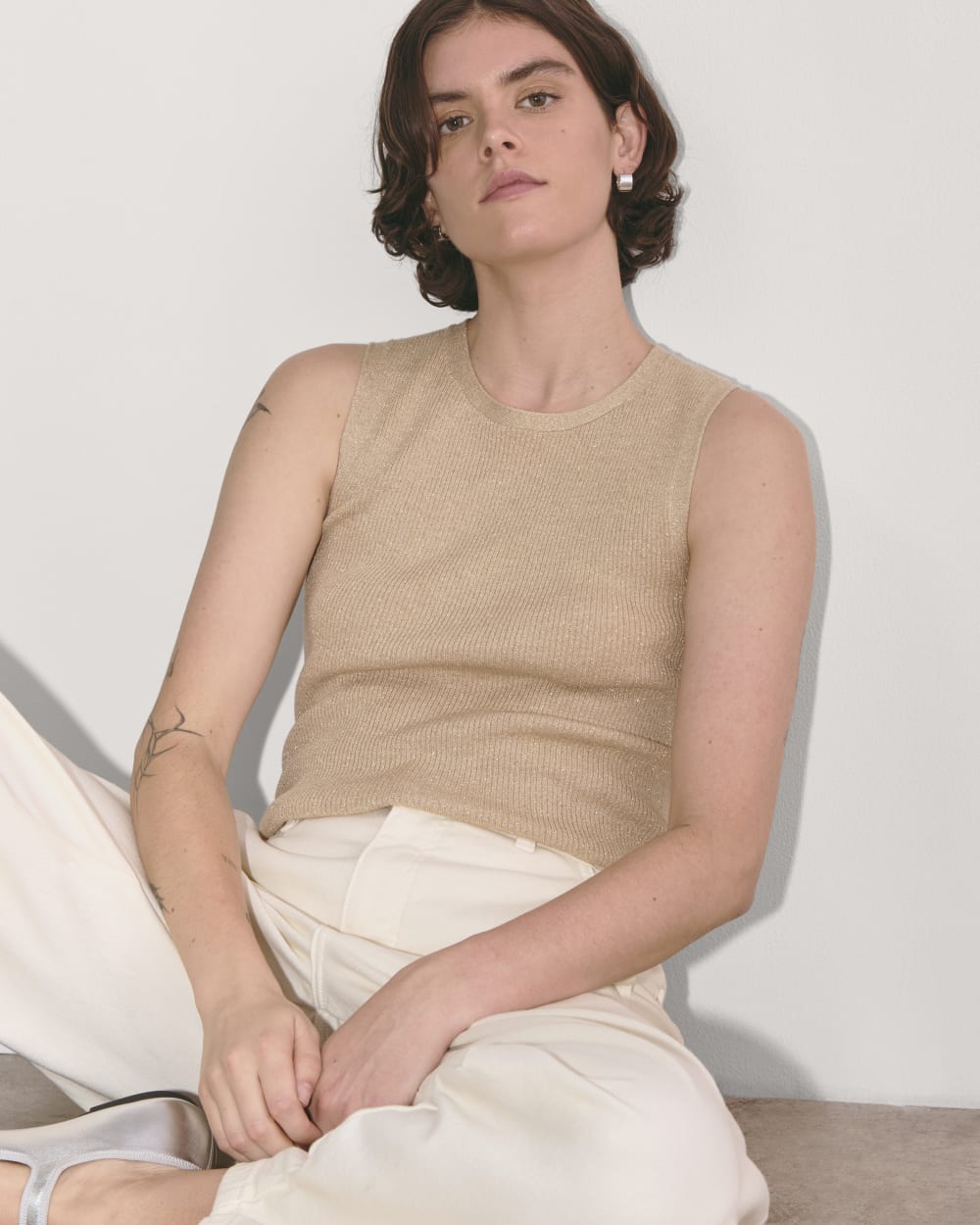 The Tank in Lurex Merino | Gold