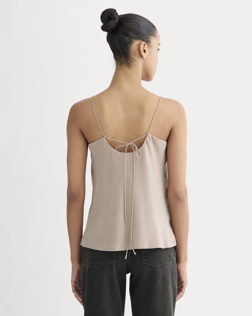 The Tie Back Cami in Washable Silk | Burnt Sugar