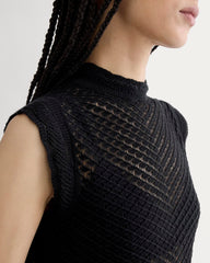 The Lace Knit Tank | Black