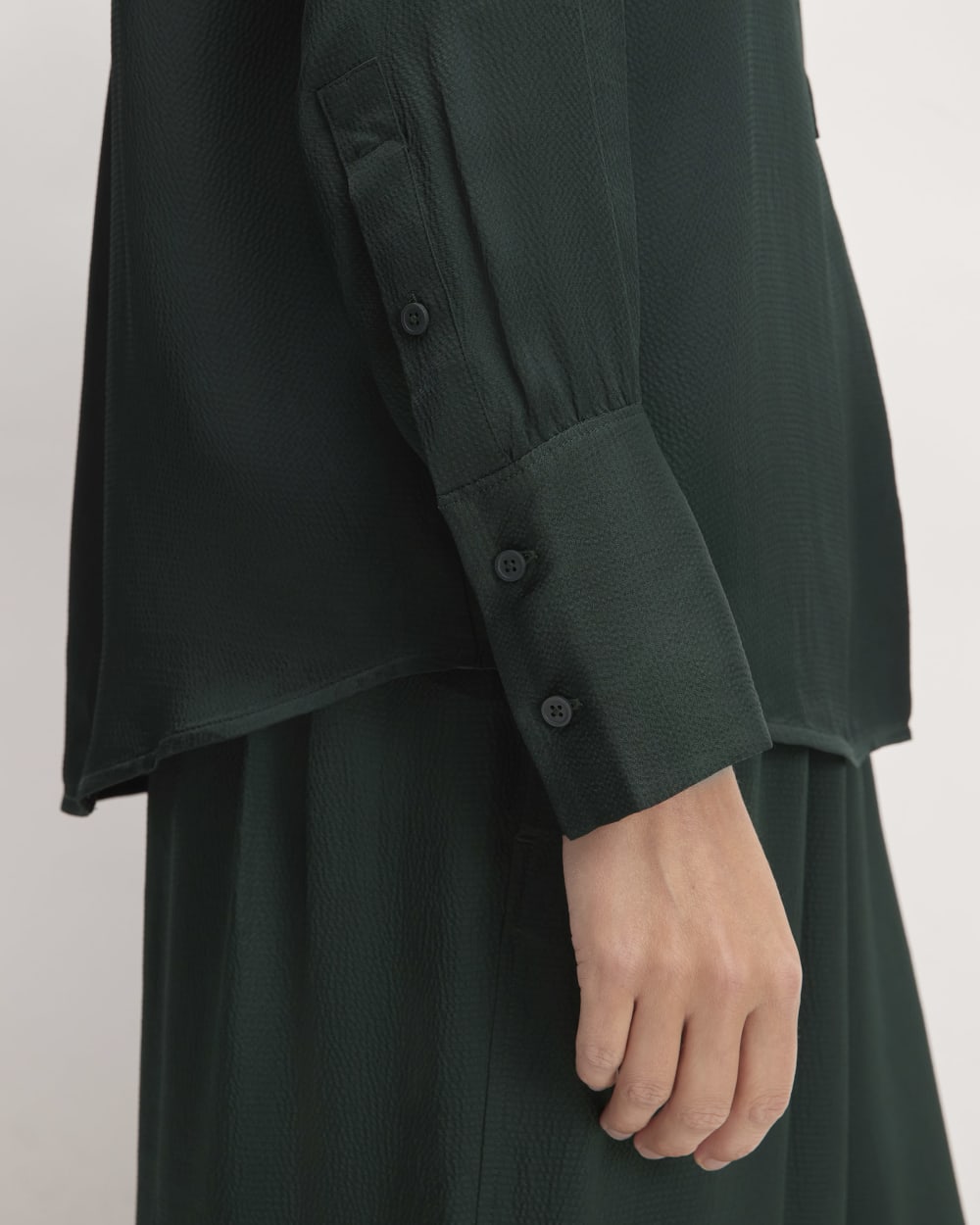 The Hammered Satin Popover Shirt | Scarab