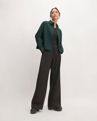 The Structured Cotton Cropped Shirt | Scarab