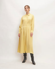 The Hammered Satin Shirt Dress | Raffia